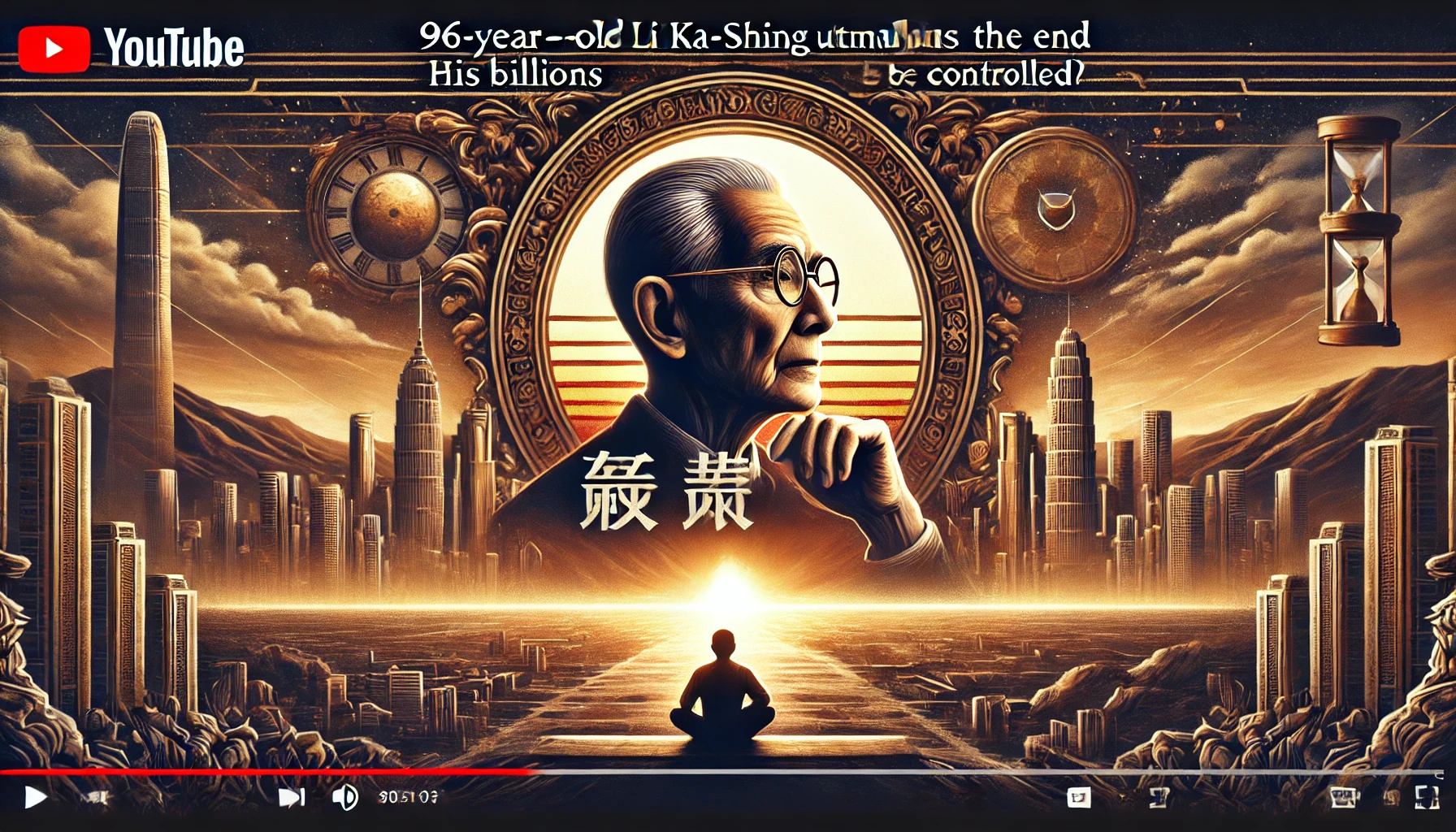DALLE 20250201 065130 A YouTube channel banner featuring a powerful and thoughtprovoking theme The background showcases a dramatic sunset over a vast cityscape symbolizi The Codex of Elites MindWave BioNetwork SelfSovereignty Defense System™ 96岁李嘉诚最终还是油尽灯枯千亿身家可以在虚拟空间复制带走